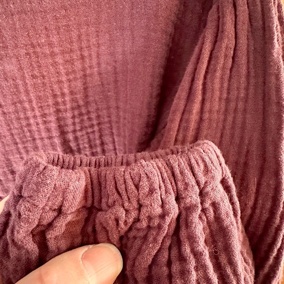 H&M Girls Burgundy Ruffle Muslin Dress - Picture 5 of 5